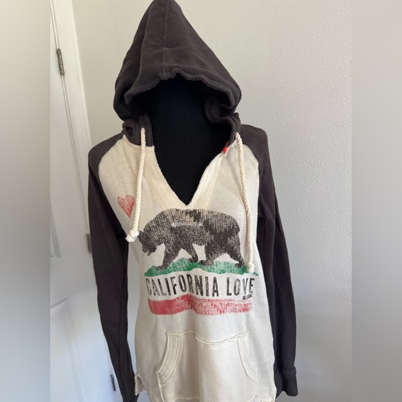 Billabong California Love Raglan Hooded Pullover Sweater-size M - Picture 4 of 8